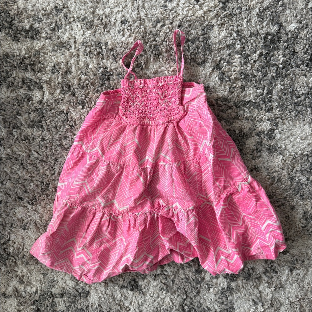 Old Navy Pink Chevron Kids Dress